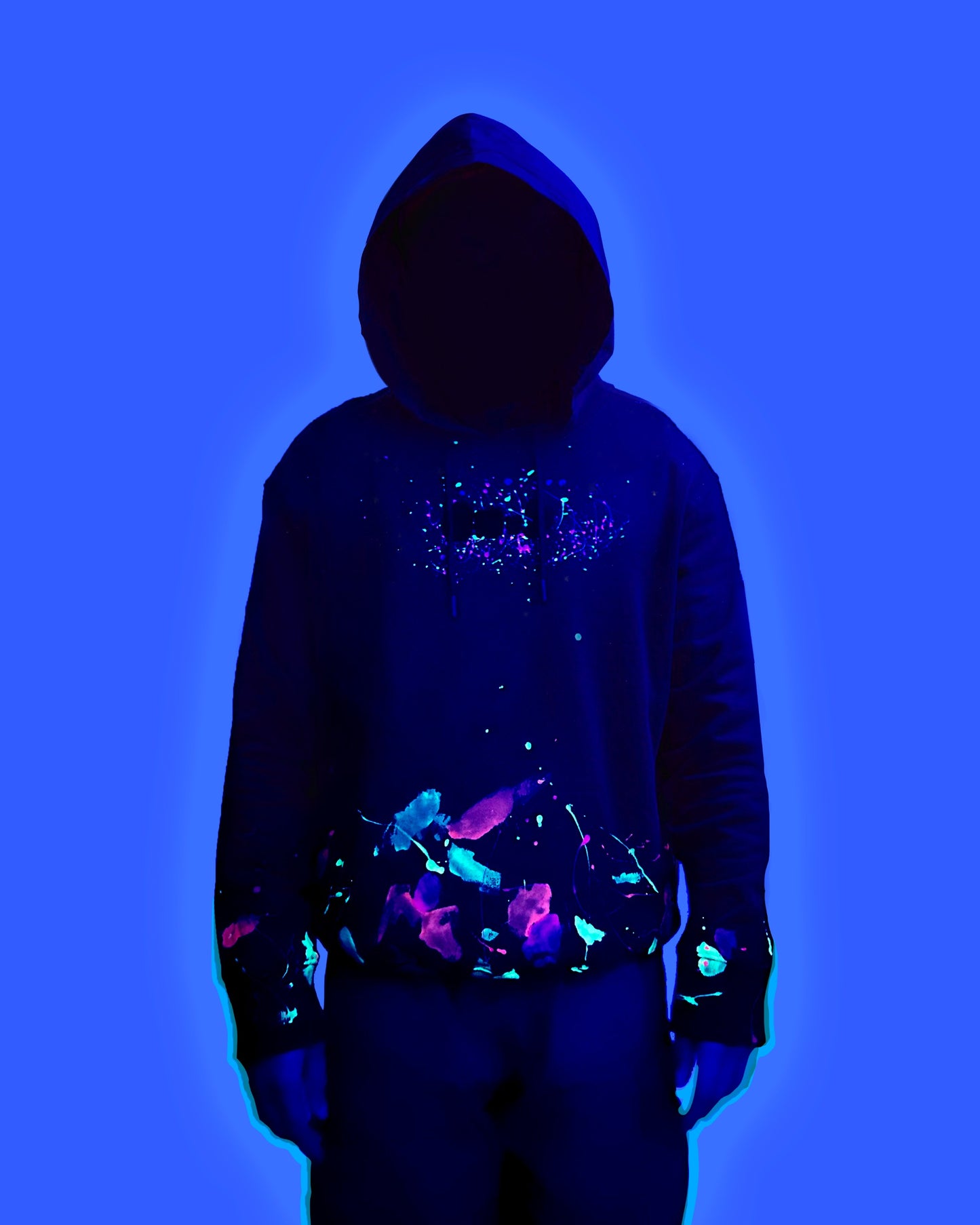 Mess-cot Hoodie Black - Front