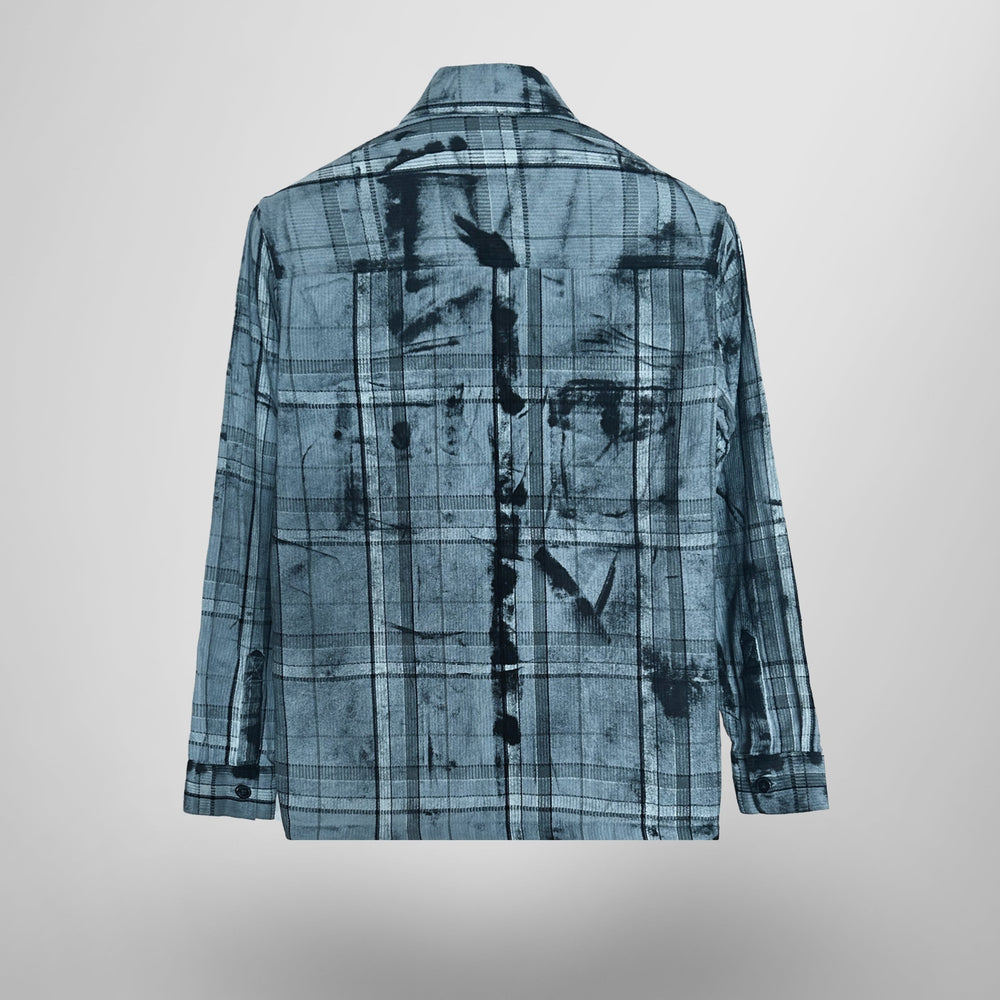 Greasy Relaxed Checked Fit Shirt - Back