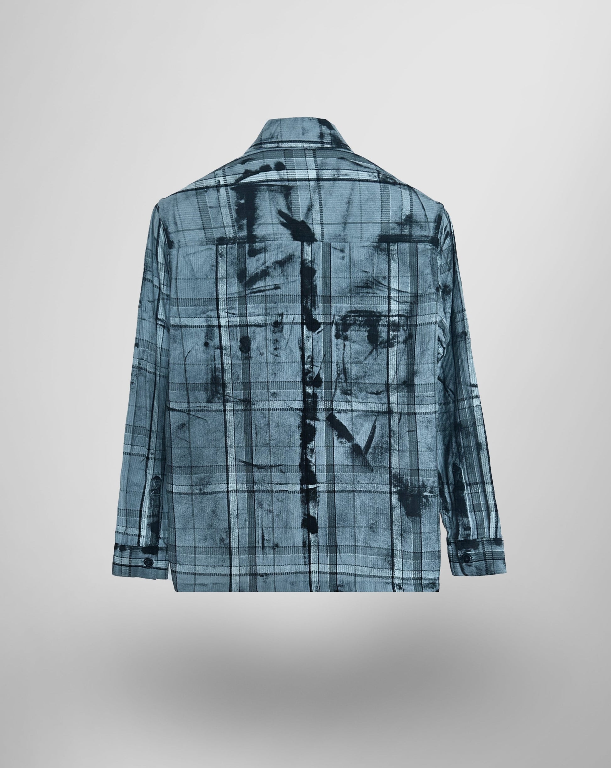 Greasy Relaxed Checked Fit Shirt - Back