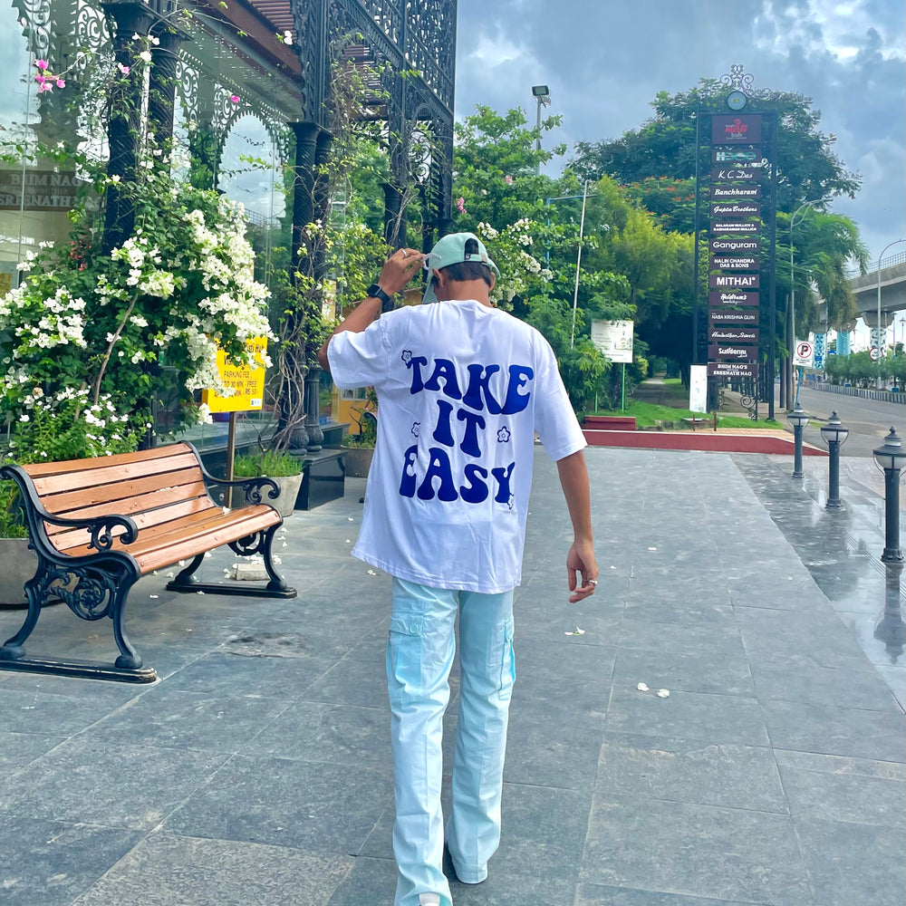 
                      
                        Take It Easy White Tshirt - Back
                      
                    